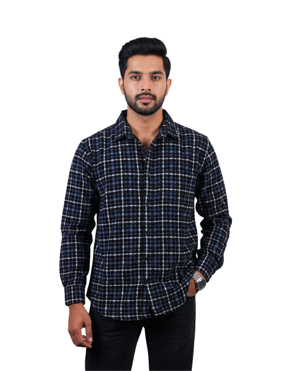 Coronet Blue Corduroy Men's Shirt