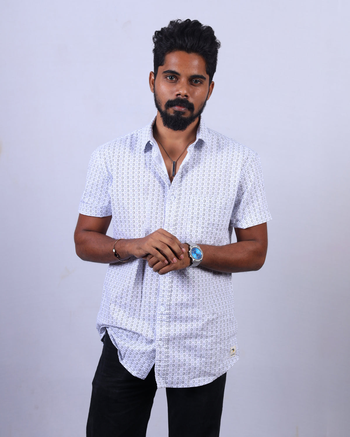 Ice Water Oxford Men's Printed Shirt