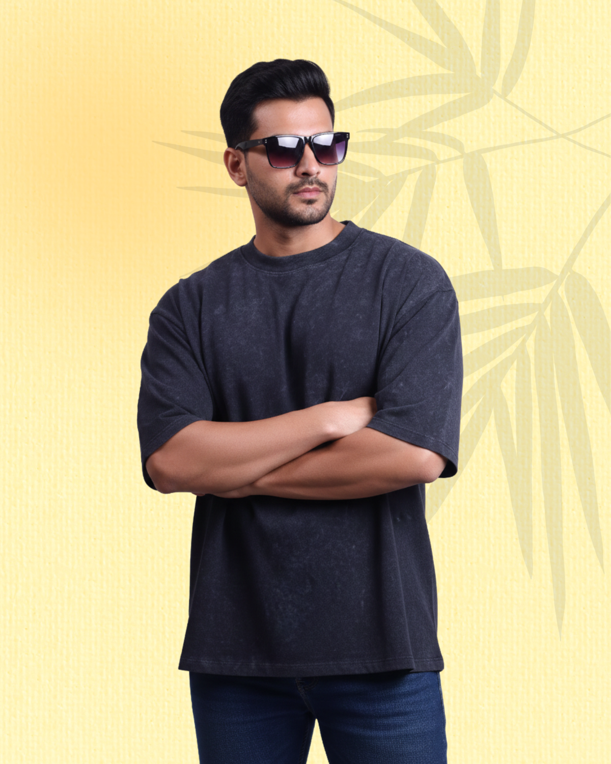 Optiq - Men's Oversized Tee Black
