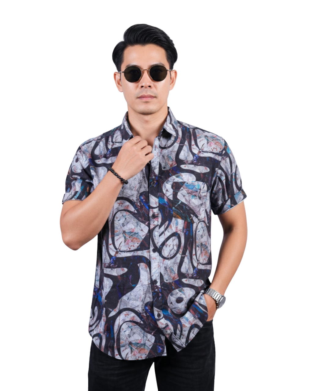 Inkling Viscose Men's Printed Shirt