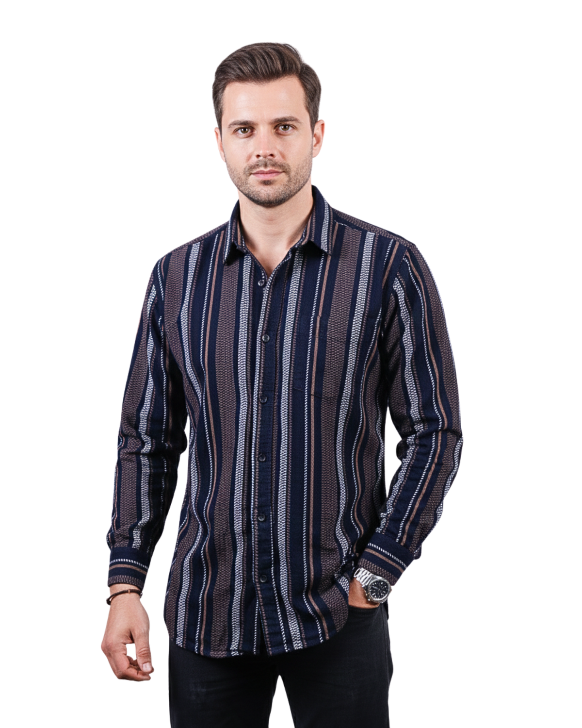 Cadmium Orange Corduroy Men's Shirt